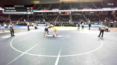 II-285 lbs 7th Place Match - Jake Lesage, Cobleskill-Richmondville HS vs Jim Biccum, South Jefferson