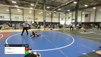 85 lbs Rr Rnd 2 - Herra Fisher, Alpha Miami Grappling vs Grey Salamy, West Valley Junior Eagles