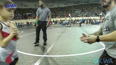 40 lbs Round Of 16 - Rowe Sprunger, Oklahoma Wrestling Academy vs Wyatt Worth, Collinsville Cardinal Youth Wrestling