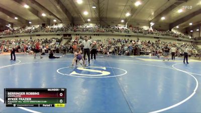 70 lbs Semifinal - Ryker Frazier, Pleasant Hill Youth Wrestling Club-AAA vs Berringer Robbins, Unaffiliated