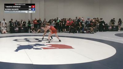 105 lbs Cons. Rd Of 16 - Madyn Overman, Valiant Wrestling Club vs Alyssa Saldate, Gold Rush Wrestling
