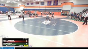 165 lbs Cons. Round 2 - Wills Bronson, John Carroll University vs Roger Deck, Mount St. Joseph University