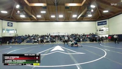 285 lbs Cons. Round 3 - Gabriel Polkenhorn, Sacramento State University vs Cole Steketee, Menlo College
