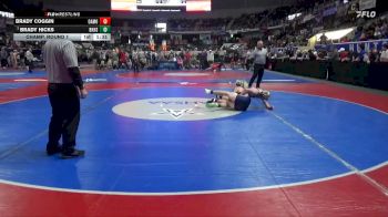 7A 150 lbs Champ. Round 1 - Brady Hicks, Baker HS vs Brady Coggin, Oak Mountain