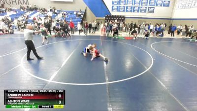 100 lbs 5th Place Match - Ashton Ware, Stallions Wrestling Club vs Andrew Larsen, Team Prestige