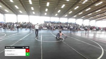 132 lbs Quarterfinal - Bryson Brown, West Amarillo Rino WC vs Caleb Gustafson, NM Outlaws