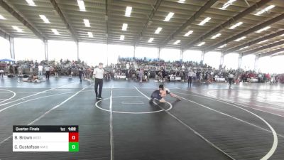 132 lbs Quarterfinal - Bryson Brown, West Amarillo Rino WC vs Caleb Gustafson, NM Outlaws