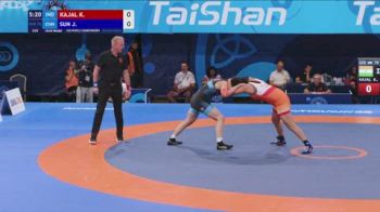 76 kg Finals 1-2 - Kajal Kajal, India vs Jingru Sun, China