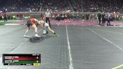 D4-138 lbs Cons. Round 1 - Easton Jager, Brown City HS vs Hayden O`Neil, Newberry HS