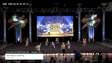 Palm Beach Lightning - Electric Bugs [2024 Tiny Level 1.1 D1 USASF Cheer-Prep Saturday - Day 1] 2024 Winner's Choice Championships - Ft. Lauderdale