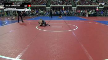 61 lbs Champ. Round 1 - Nolan Copenhaver, Coyote Wrestling Club vs Colin Luedtke, Ronan Wrestling