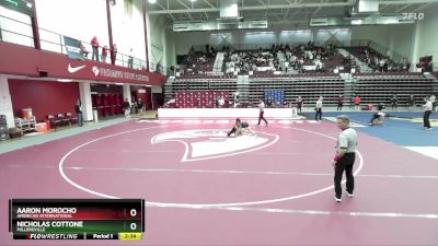 141 lbs Quarterfinal - Aaron Morocho, American International vs Nicholas Cottone, Millersville