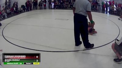 25 lbs Quarterfinal - Fordham Moormeier, Hawks Wrestling Club (Lincoln) vs Bowen Rudolf, St. Paul