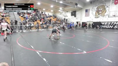 175 lbs Quarterfinal - Caiden Hogue, Palm Desert vs Brando MosQueda, Servite