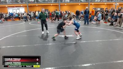 85 lbs Semifinal - Carson Thomas, Liberty Youth Wrestling vs Charlie Tisdale, Legacy Elite Wrestling