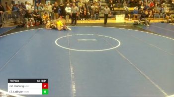 189 lbs 7th Place - Mason Hartung, North Allegheny vs Zach LaBryer, Thomas Jefferson