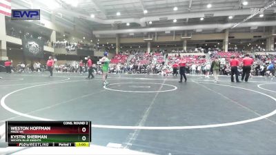 100 lbs Cons. Round 2 - Kystin Sherman, Wichita Blue Knights vs Weston Hoffman, Maize WC