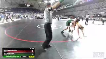 3A 152 lbs Cons. Round 3 - Liam Fitting, Edmonds-Woodway vs Adam Kloeppel, O`Dea