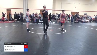 60 kg Rnd Of 128 - Harrison Haffner, Seasons Freestyle Club vs Zackery Motzkus, South West Washington Wrestling Club