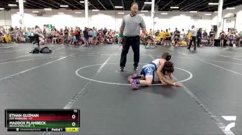 72 lbs Round 2 (8 Team) - Ethan Guzman, Mat Warriors vs Maddox Plambeck, Revolution Elite