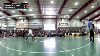 190 lbs 1st Place Match - Oscar Bosket, Pahrump Valley vs Emiliano De La Torre, Sparks