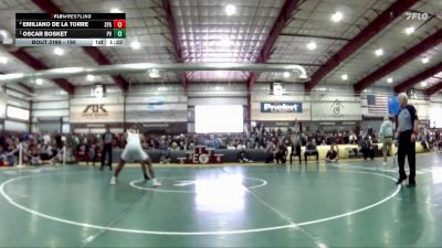 190 lbs 1st Place Match - Oscar Bosket, Pahrump Valley vs Emiliano De La Torre, Sparks