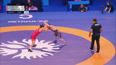 70 kg 1/8 Final - Yuma Tomiyama, Japan vs Akaki Kemertelidze, Georgia