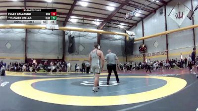 215 lbs Cons. Round 3 - Foley Calcagno, IC Catholic Prep vs Thomas Kellas, Blair Academy