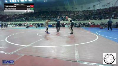 128 lbs Round Of 64 - Lane Burnam, Mangum Wrestling vs Keldon Tiger, Sapulpa Jr High