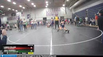 62/66/70 Round 3 - Laken Collins, Ninety Six Wildcats vs Zeke Mandell, Eastside Youth Wrestling