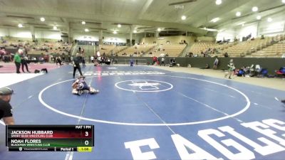 100 lbs Champ. Round 1 - Noah Flores, Blackman Wrestling Club vs Jackson Hubbard, Smoky Bear Wrestling Club