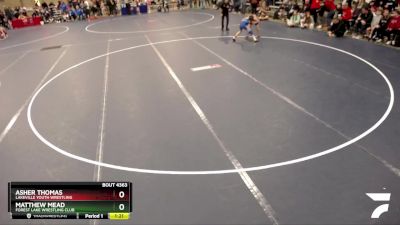 98 lbs Cons. Round 5 - Matthew Mead, Forest Lake Wrestling Club vs Asher Thomas, Lakeville Youth Wrestling