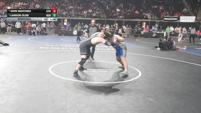 D 1 215 lbs Semifinal - Landon Olds, Acadiana vs John Martinez, St. Paul`s