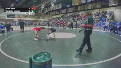 120 lbs Champ. Round 3 - Maddox Hazard, Sultana vs Logan Hara, Folsom