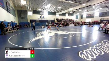 126 lbs Quarterfinal - John Fabrizio, Timberlane vs Nicolas D'Alessandro, Londonderry