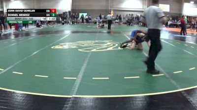 133 lbs Cons. Round 1 - John David Quinlan, Unattached vs Donnel Mendez, Grand Valley State