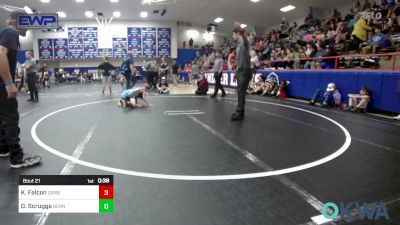 67 lbs Rr Rnd 2 - Kyzer Falcon, Division Bell Wrestling vs Dalton Scruggs, Hennessey Takedown Club