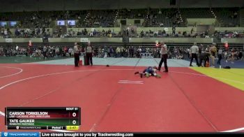 65 lbs Quarterfinal - Tate Gauker, Mankato Mustangs vs Carson Torkelson, LAW - Lacrosse Area Wrestlers