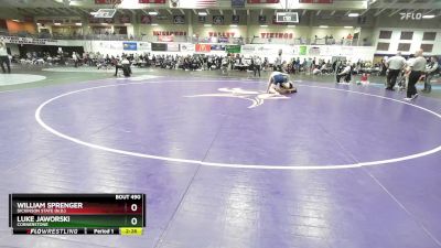 149 lbs Cons. Round 2 - William Sprenger, Dickinson State (N.D.) vs Luke Jaworski, Cornerstone