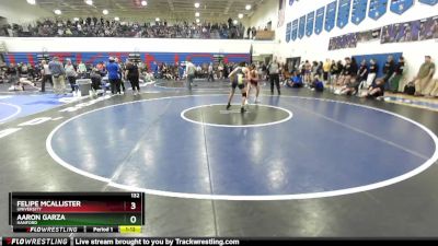 132 lbs Cons. Round 1 - Felipe McAllister, University vs Aaron Garza, Hanford