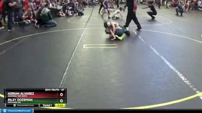 67 lbs Cons. Round 3 - Adrian Alvarez, Algonac Mat Rats vs Riley Dozeman, Wayland WC