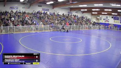 92 lbs Champ. Round 1 - Hudson Braccialini, Newberg Mat Club vs Finnegan Kent, Cottage Grove Wrestling Club