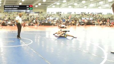 126 lbs Rr Rnd 1 - Francisco Juvera, Doughboy Black - HSB vs Grayson Cisney, LAW Red - HSB