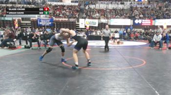 A - 165 lbs Champ. Round 1 - Blaise Cronk, Columbia Falls vs Urijah Davis, Havre