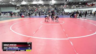 131 lbs Champ. Round 2 - Mary Jane Porter, University Of The Cumberlands vs Ashley Whetzal, Missouri Valley College