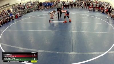 80 lbs Round 3 (6 Team) - Colby Even, South Dakota Lightning vs Ty Volk, North Dakota 2