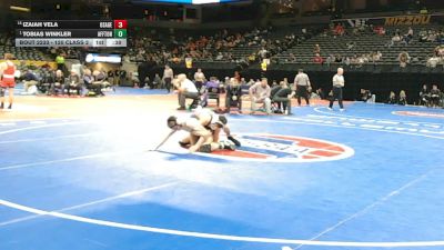120 Class 2 lbs Cons. Round 2 - Izaiah Vela, Osage vs Tobias Winkler, Affton