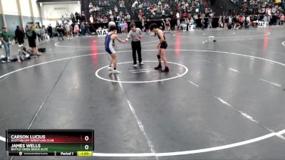 113 lbs Cons. Round 5 - James Wells, Battle Creek Brave Elite vs Carson Lucius, Scottsbluff Wrestling Club