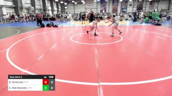 106 lbs Rr Rnd 1 - Braydon Ambrose, Central Maryland Wrestling Red vs Quinton Warlikowski, Upstate Uprising