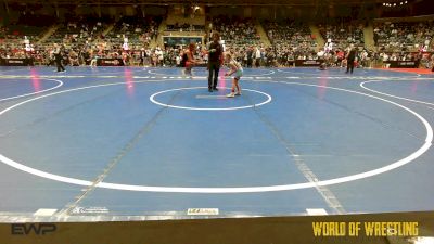 60 lbs Consi Of 8 #2 - Magnolia Benton, Honey Badgers Wrestling Club vs Samantha Ham, Nebraska Wrestling Academy